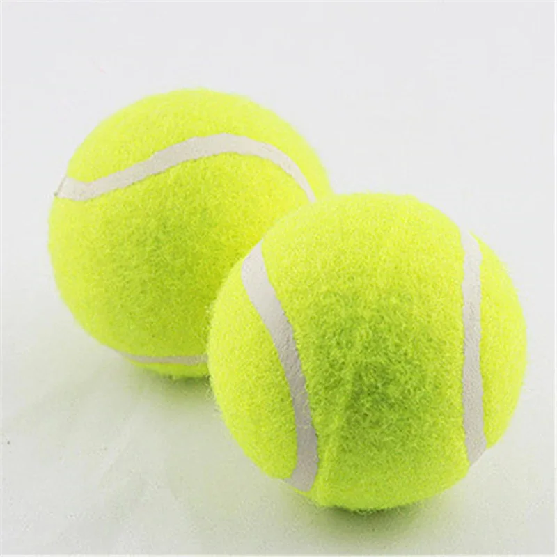 Tennis Ball Fluorescent Green Color Made of Natural Rubber & Felt Surface Pack of 2 Balls For Tennis Game