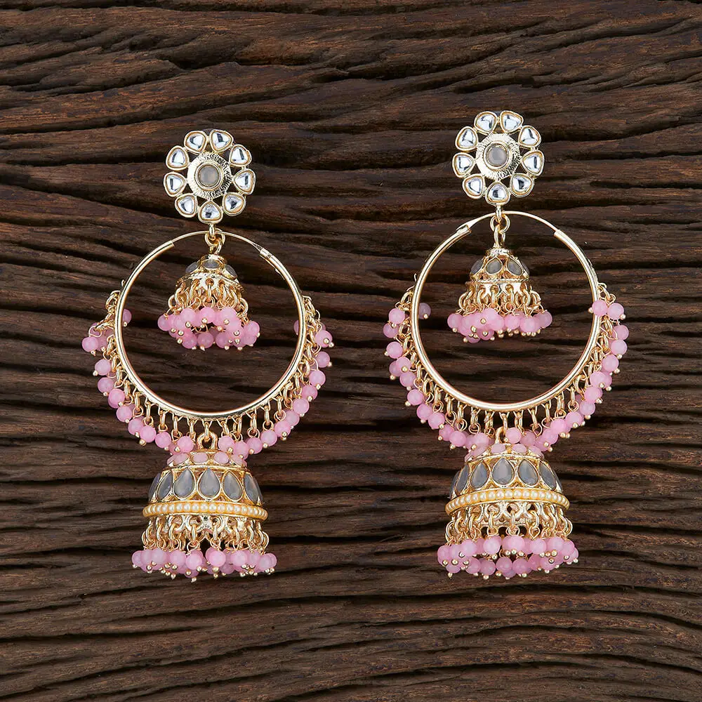 Designer Hand-Made  Indo Western Jhumkis With Gold Plated 104729 From Kanhai Jewels in best Price