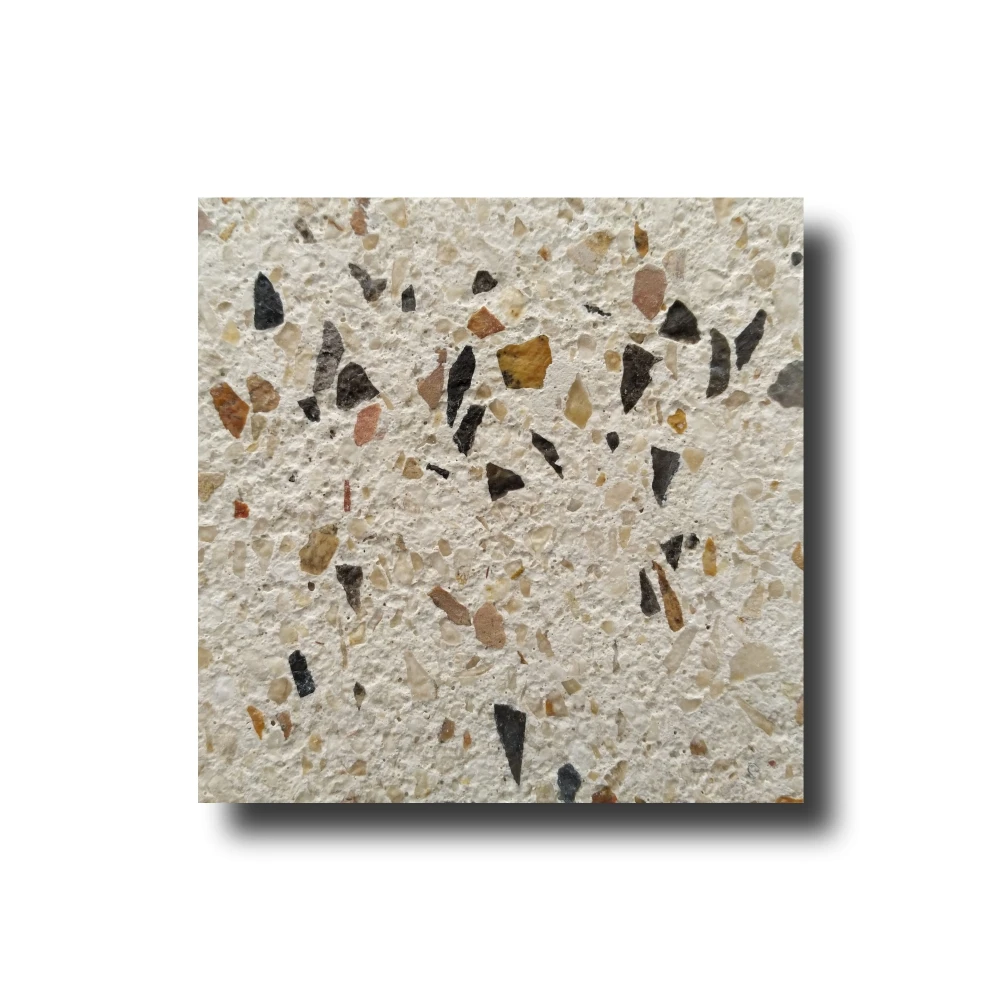 Indonesia Terrazzo Slab White Terrazzo Slabs for Top Table Size 135x250x2 Finish Polished and Brushed