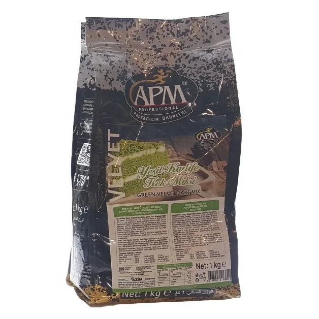 APM High Quality Halal Iso Certified Green Velvet Ready Cake  Mix, Powder Mixture For Pastry Industry And Sector