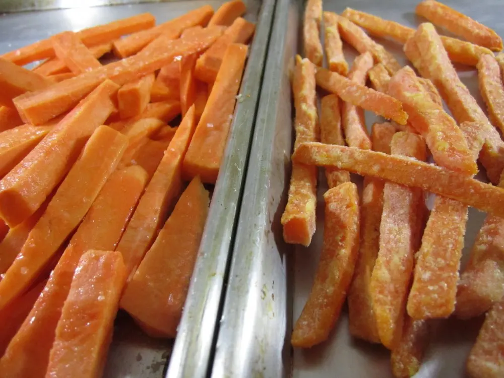  Очищенный и замороженный сладкий картофель