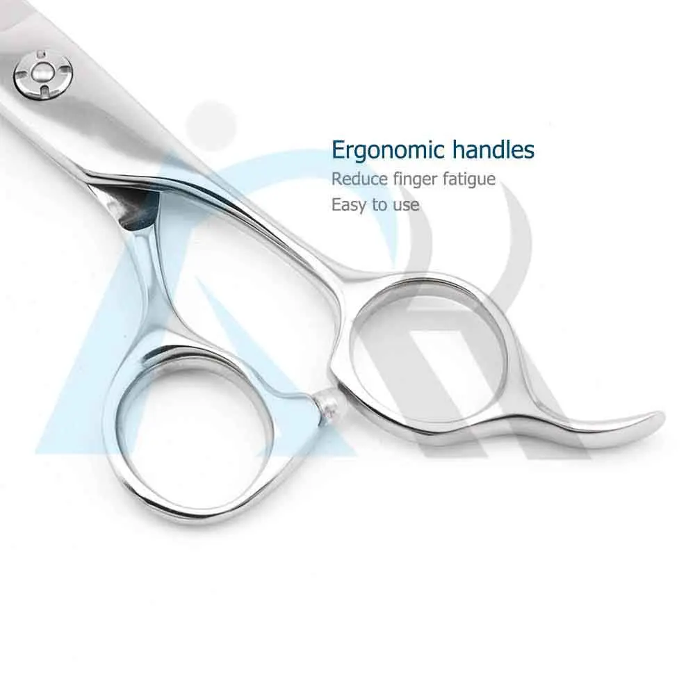 Professional Hair Cutting Barber Scissors High Quality 440C Mirror HRC Customized Steel Stainless Logo Style Beauty Surface Pcs