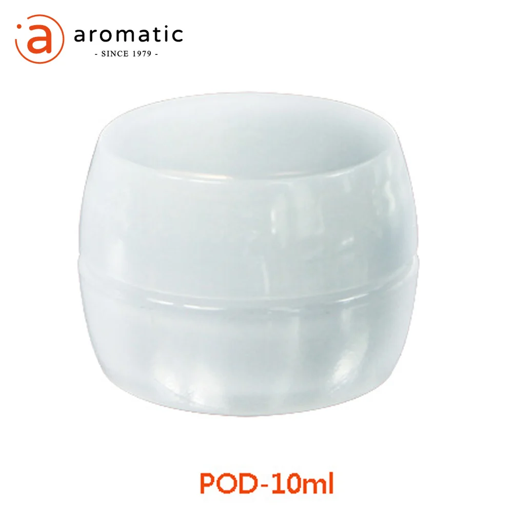 10ml sample drum shape PP plastic white cosmetic cream jar