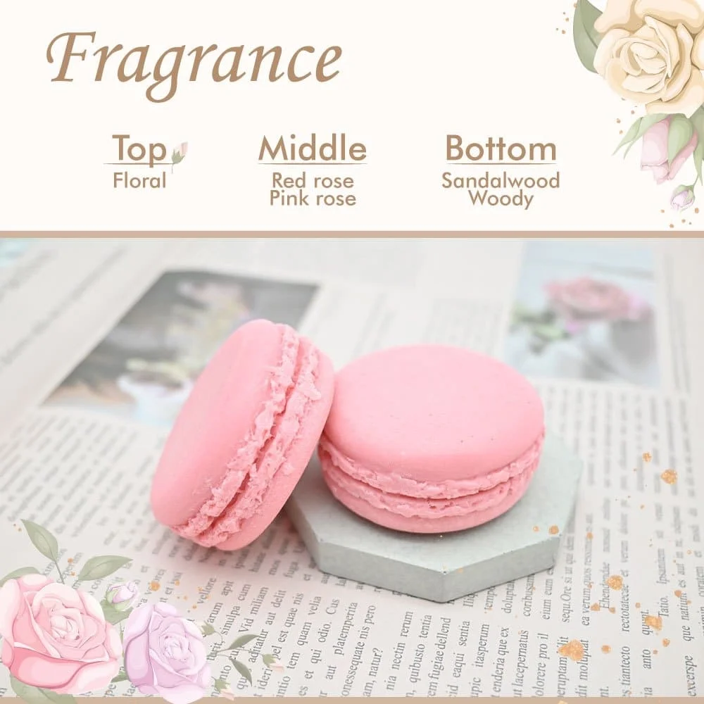 Macaron style rose natural skin lightening soap For face cleaning