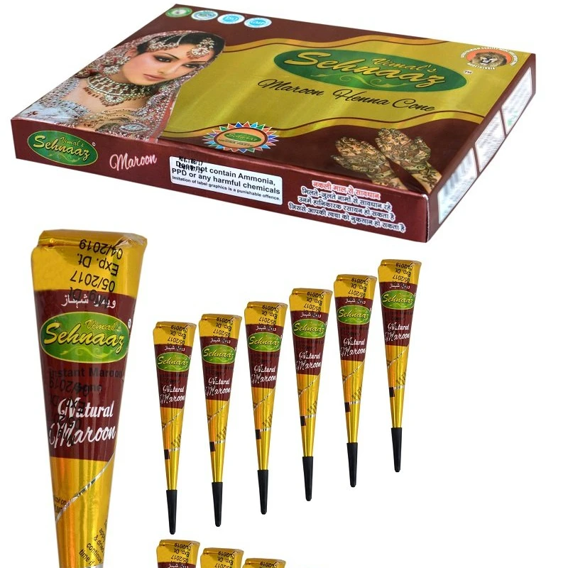 
Shenaaz Super Maroon Henna Cone 
