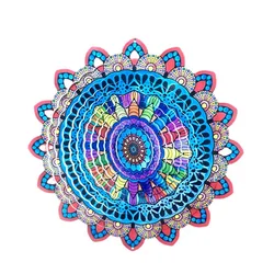 New Hanging Garden Ornaments Stainless Steel 3D Wind Spinner Mandala
