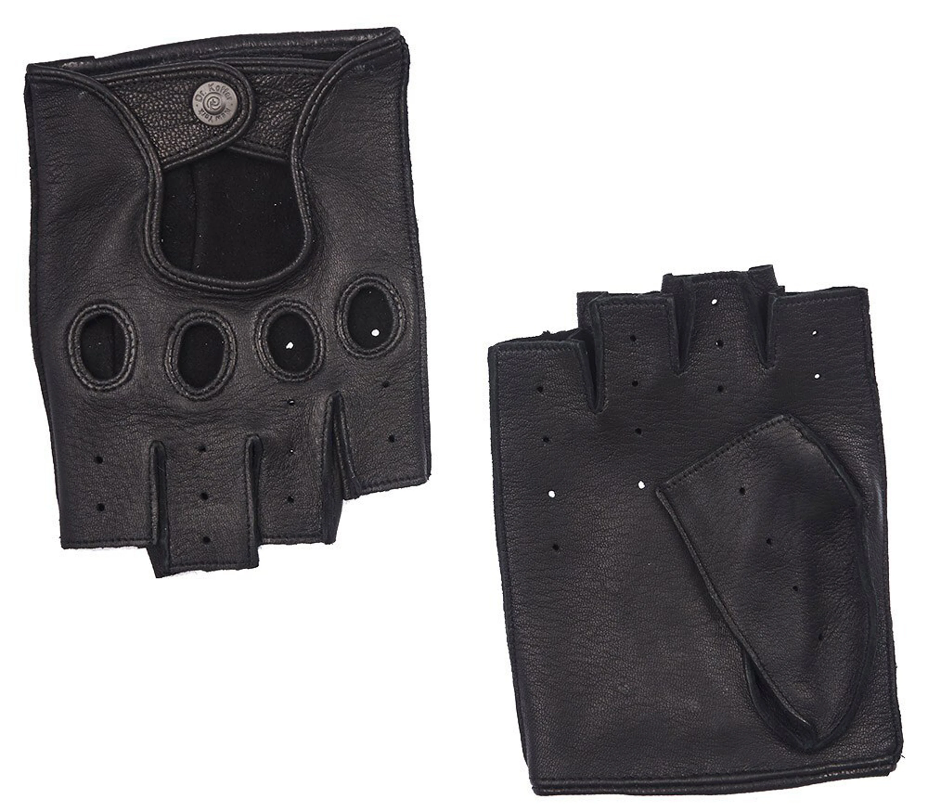 Мужские перчатки для вождения без пальцев-черные, коричневые