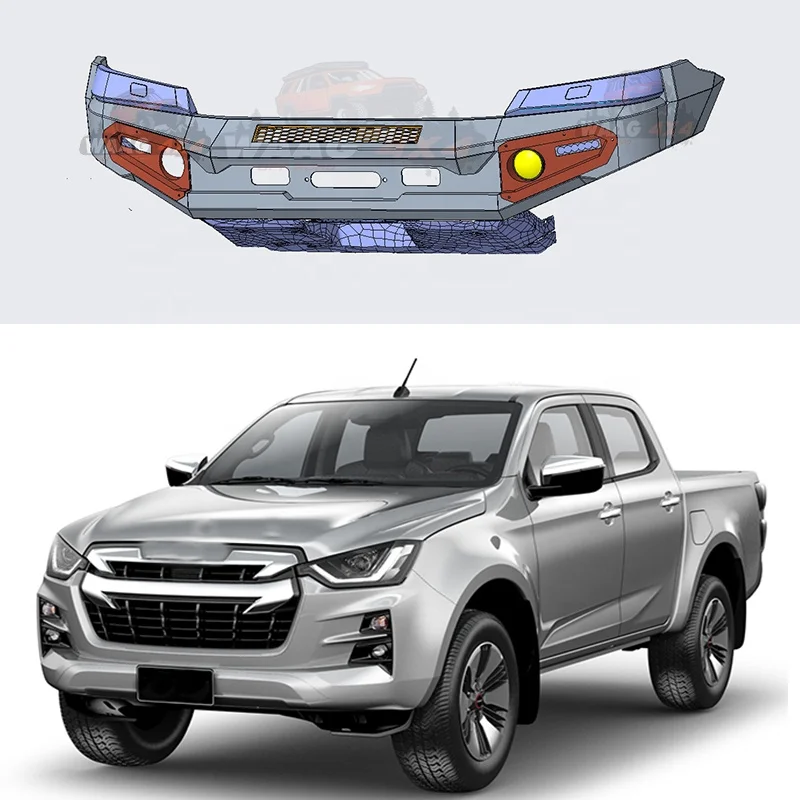 Auto Parts Accessories 4x4 Car Steel Bull Bar Front Bumper Guard for Isuzu D-max
