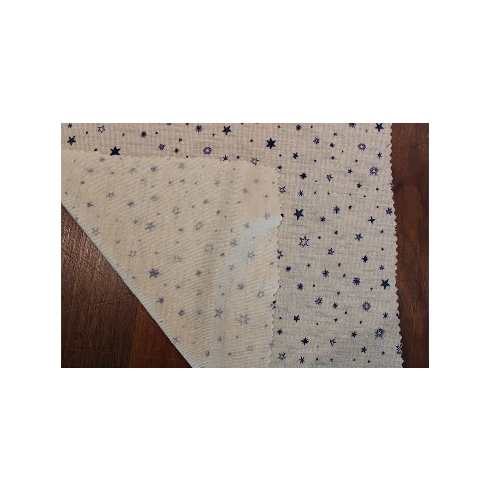 Органическая шерсть, 19 микрон, сверхпромытая ткань с принтом