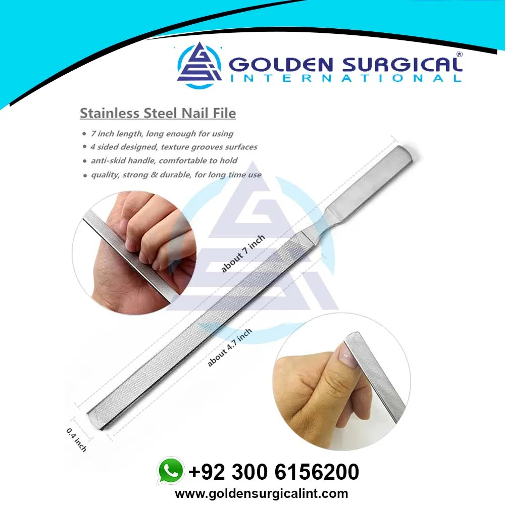 Пилочка для ногтей из нержавеющей стали 4 стороны 7 дюймов Длина металл cо шлифовальными буферными резцами ногти Маникюр Файлы салона дома