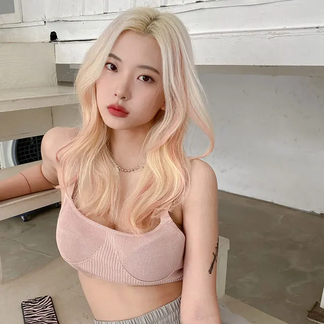Hair extensions Salon Color Piece Fashion Wig - made in Korea - Synthetic High Temperature Fiber K POP Style pretty girl style
