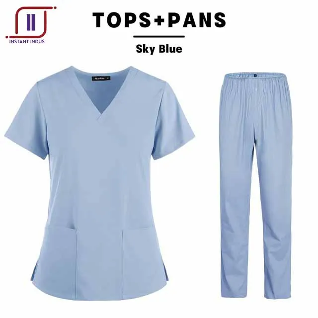 2022 Unisex XL Spandex Scrub Sets High Quality Hospital Nurse Uniforms Custom Logo OEM Model Number Cheap Price Doctors Medic