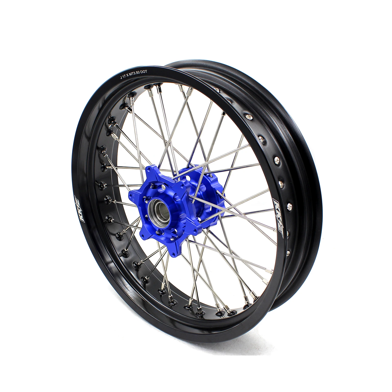 KKE 3 5/4 25 мотоцикл колеса комплект совместим с Husqvarna TE TC FE FC 2014-2021 синяя втулка черный
