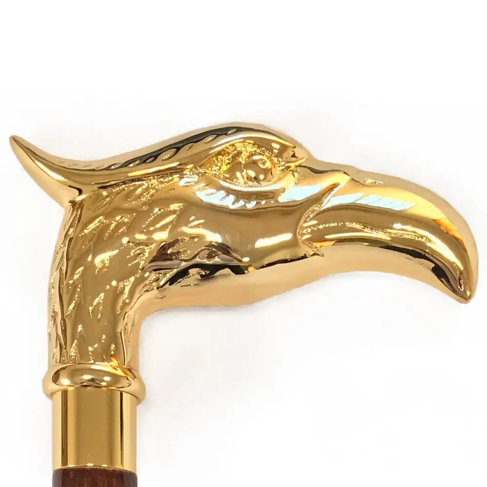 Elegant gold carved handle walking cane for elderly