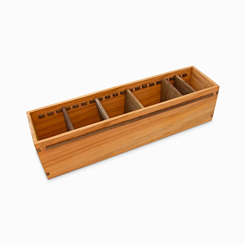 
Trey V1 Adjustable Six-Section Pencil Box - Cherry & Walnut 
