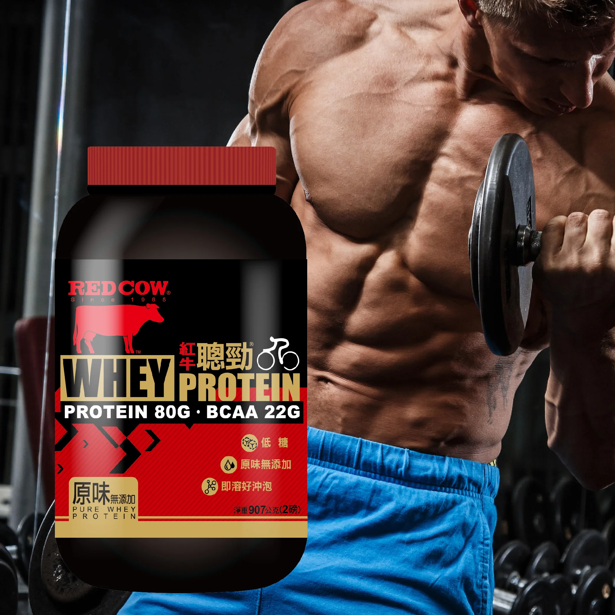 whey protein with bcaa whey protein powder Red Bean Milk Flavour 2lb