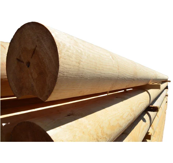 Hardwood timber wooden rounded logs