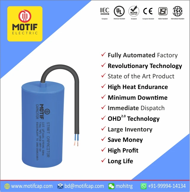 Пусковой конденсатор двигателя переменного тока 250 В 70 мкФ прямого производства