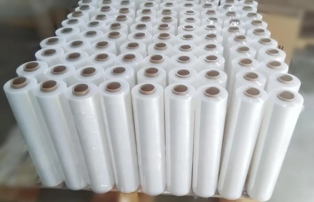 Great quality 4rolls/case for PE Stretch Film Wrap Pallet 100% from Raw Material