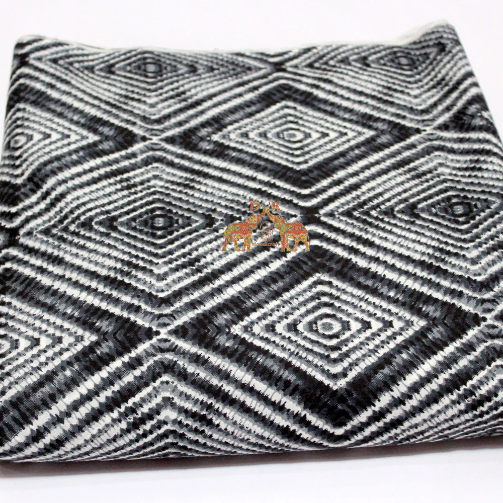 Shibori Tie Dye Diamond Fabric Pure Cotton Natural Hand Dyed