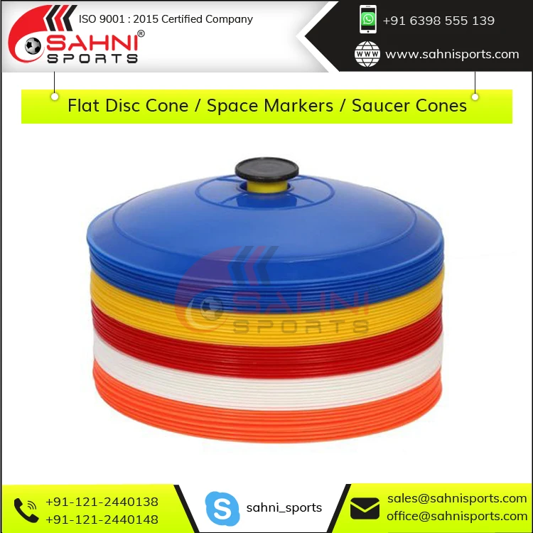 New Innovative Design Soccer Training Flat Disc Cone / Space Markers / Saucer Cones
