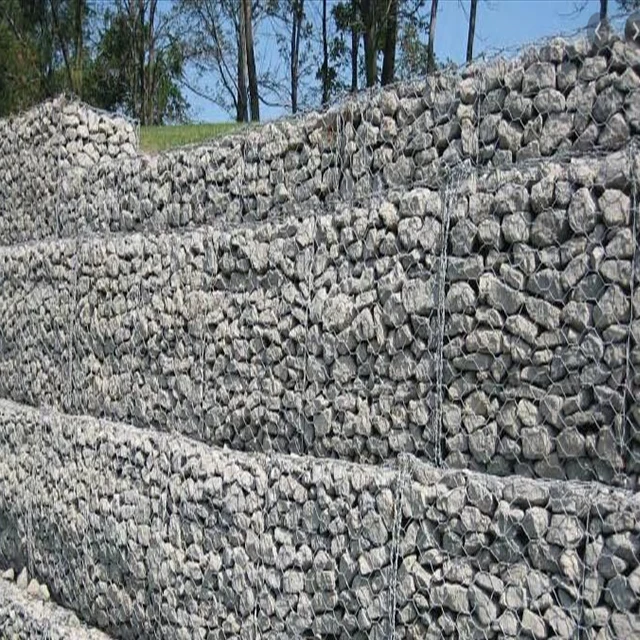 Factory stone gabion baskets cages cost of gabion retaining wall