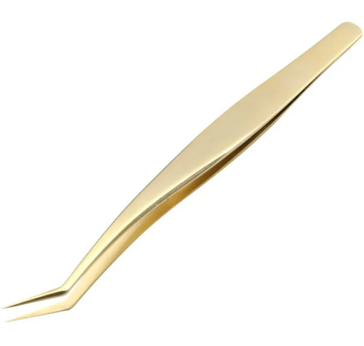  Пинцет для наращивания ресниц из нержавеющей стали с индивидуальным логотипом