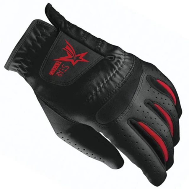Custom Golf Glove Left Hand Right Hand Micro Soft Fiber Breathable Non-Slip Golf Gloves Men Color Black Sports Gloves