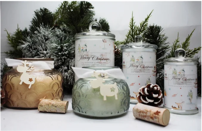 Custom Mercury Machine Blown Sliver Golden Rose Gold Glass Candle Jar For Christmas Gifts Decoration