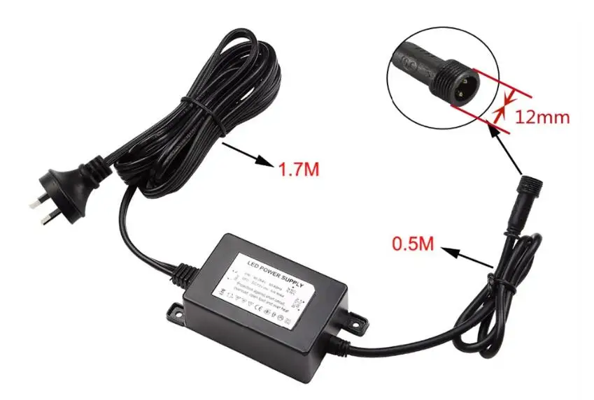 Waterproof DC12V 5W Transformer Power Supply LED Driver for Low Voltage Outdoor LED Light Driver Accessory