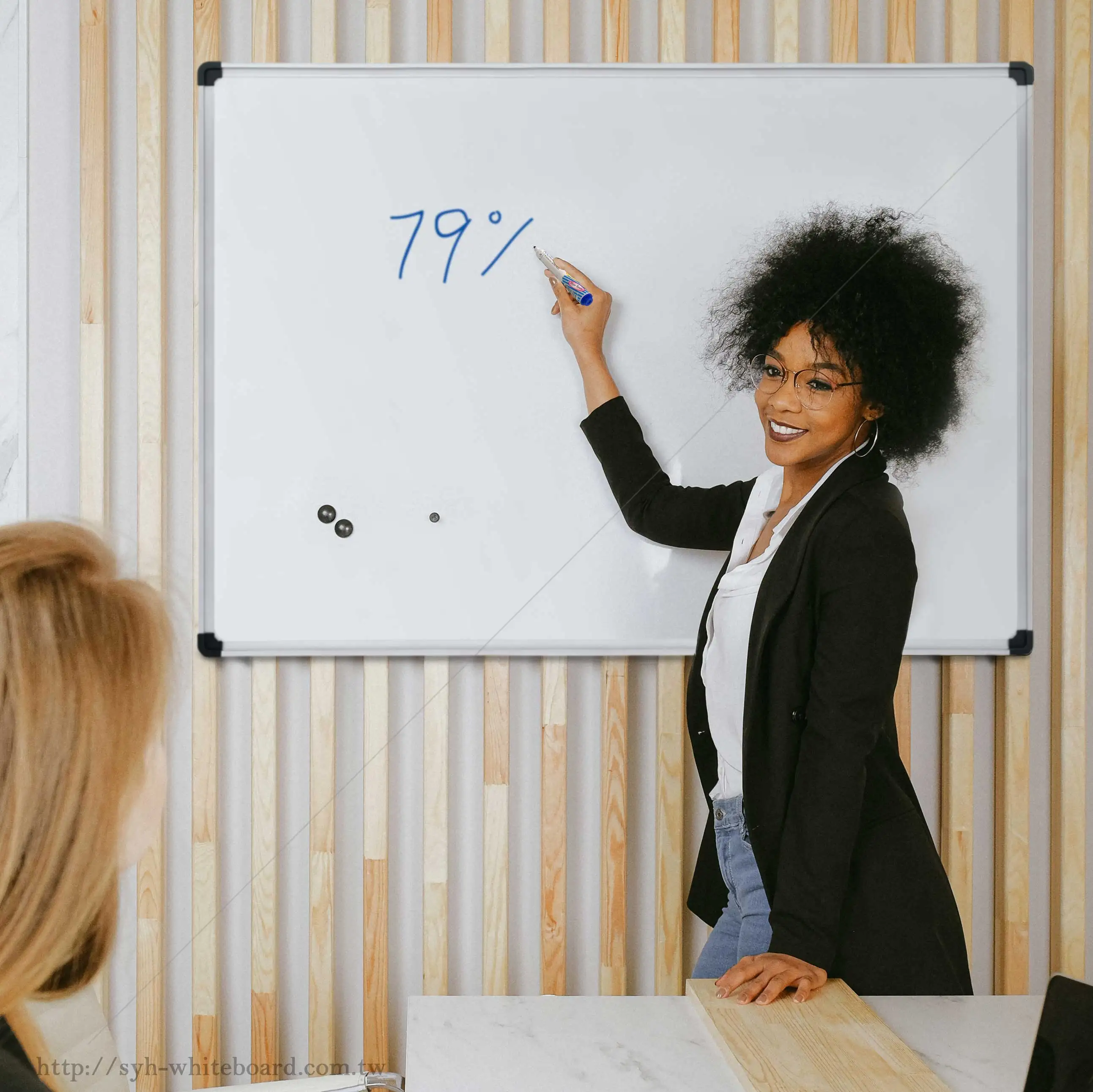 Dry Erase Board Magnetic White Board Hanging Whiteboard for Office Home School