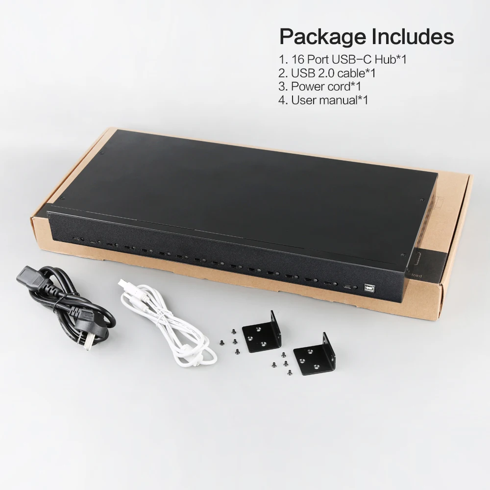 Industrial grade sipolar A-165C 16-Port Hub type-c Multiport for tablet charging cart  industrial powered hubs