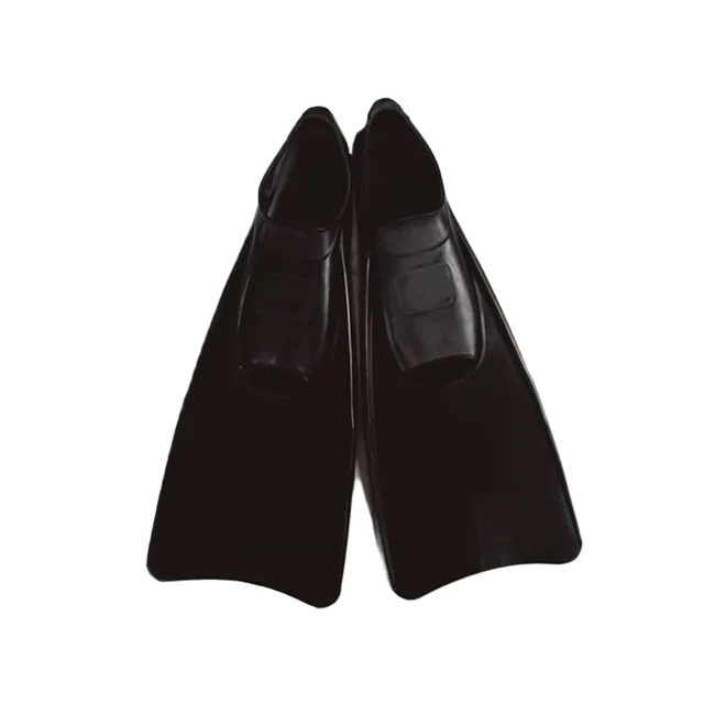 Best Price Soft Comfortable Rubber Swim Fin In All Black with Flexible Blade Can Customized Color and Logo Molded On Fins