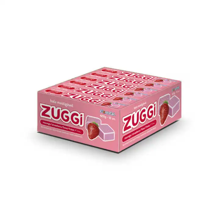 80656 - Zuggi Strawberry, Grape, Peach, Pineaple Chew Candy Soft Drops Candy 35g 24x12un