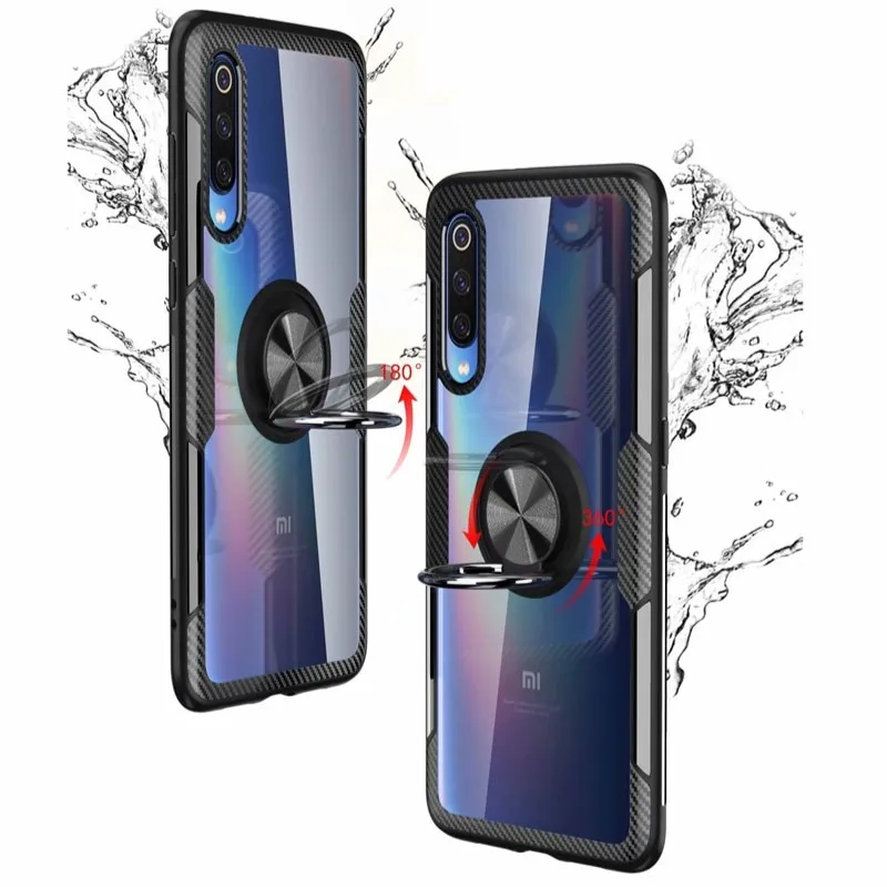 
For Xiaomi Redmi 8 Note 8 Pro 8T K20 K30 Pro Mi 9T Mi A3 Note 10 Phone Case Shockproof Cover Noziroh Shield With Ring Stand 360 