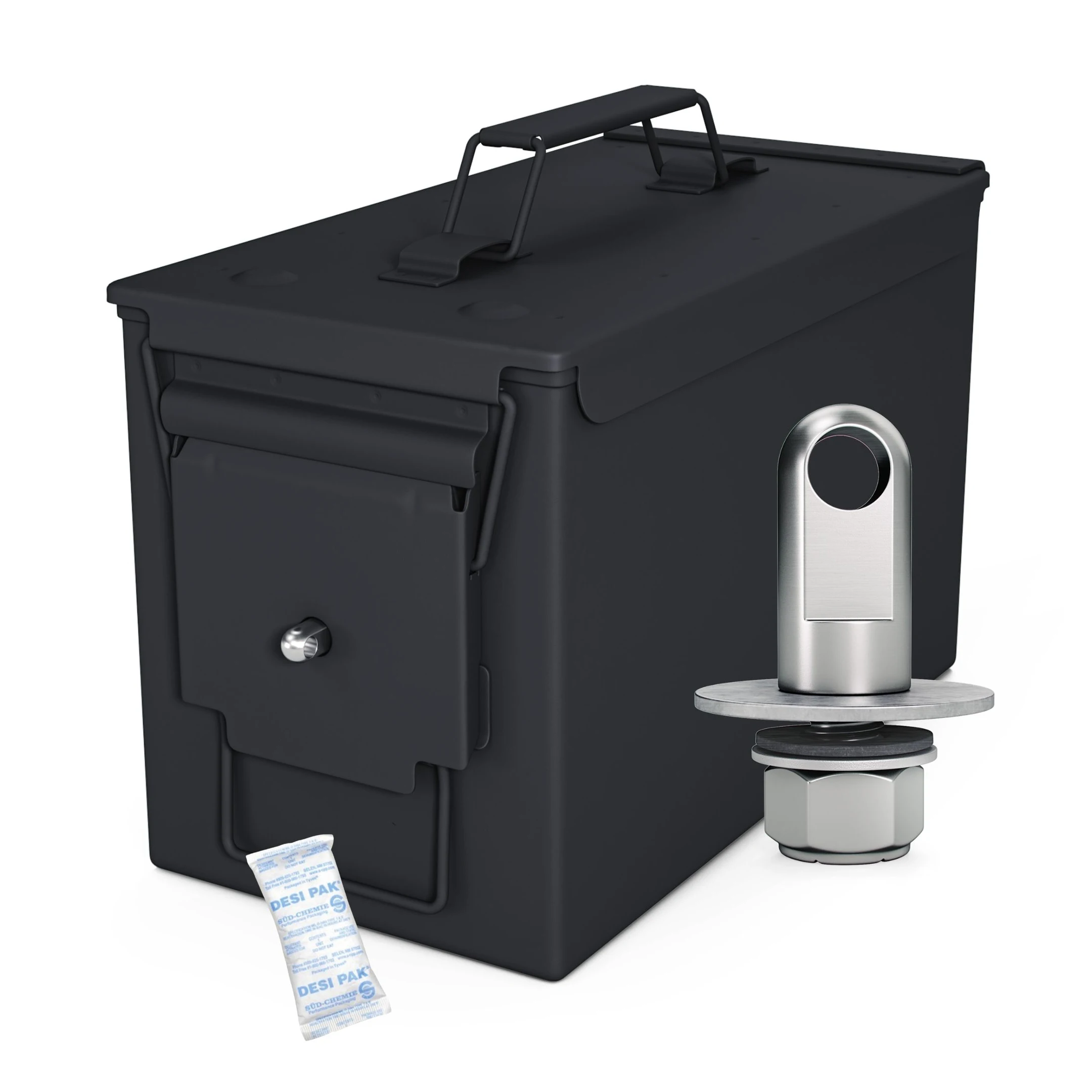 50 Cal military ammo box is extremely high quality Black Locking 50 Cal Steel Milspec M2A1 Ammo Can by Solid Tactical