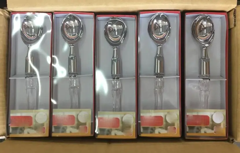 
Yangjiang Factory, Ice scoop with crystal / Rose gold handle, stainless steel, kitchen utensils 