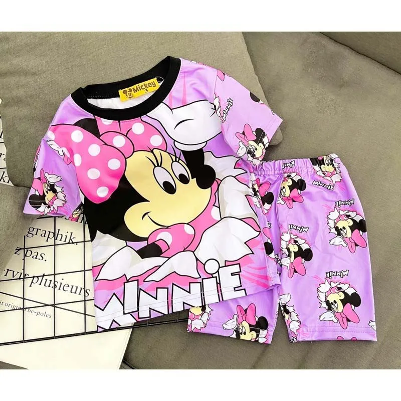  Высококачественные комплекты одежды для девочек из полиэстера с 3D рисунком мультфильма