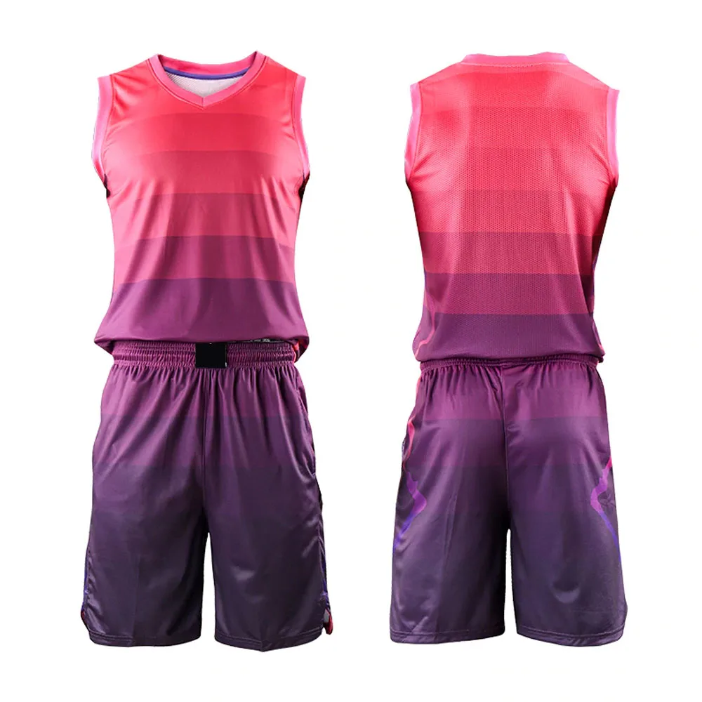 
Men kids throwback basketball training jersey set blank college tracksuit basketball jerseys uniforms suit breathable customized 