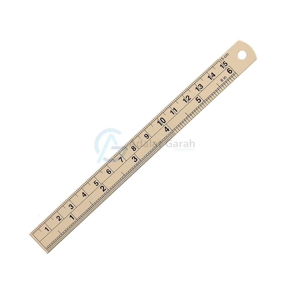 
6 inch Metal Ruler Stainless Steel Straight Edge Drawing Cutting Non Skid Back 