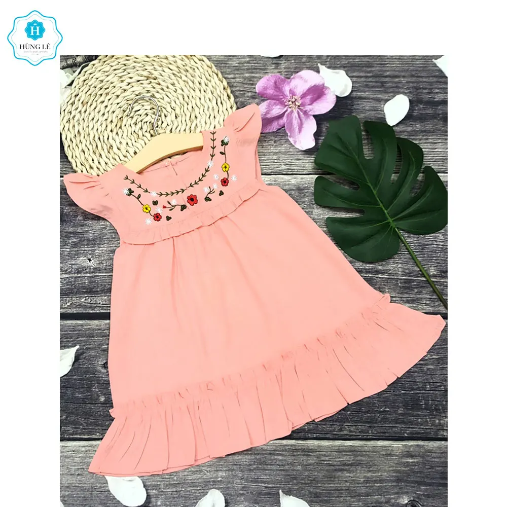 Wholesale Baby Girl Summer Dress Cotton Girls Dresses Made In Vietnam