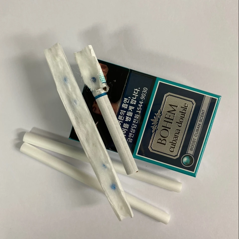 96mm-132mm menthol mono cellulose acetate tow ball capsule click cigarette smoke filter rods for Korea bohem cigarette