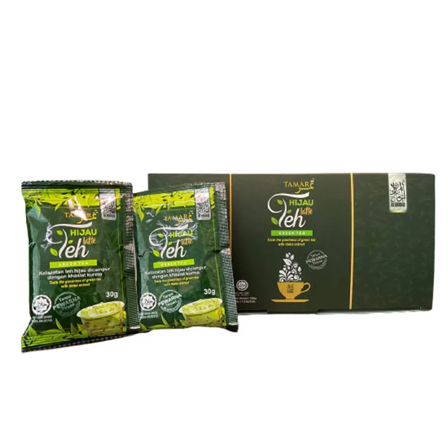 Halal Drinks - Premium Dates with Green Tea - Tamar Teh Hijau Latte Box