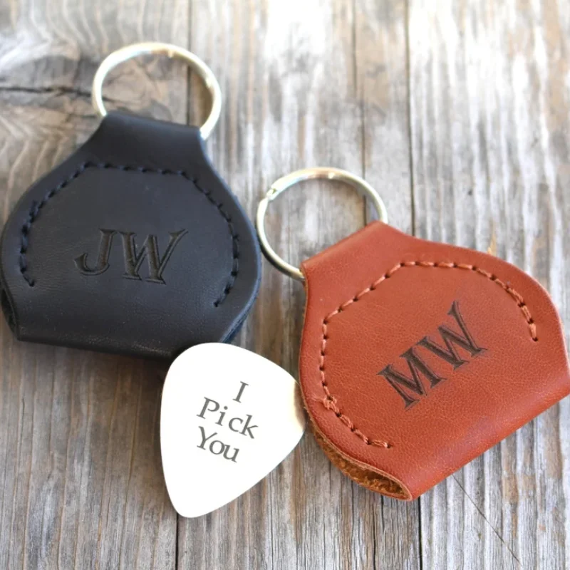 YY Guitar Pick Case Factory Hot Sale Real Leather Guitar Pick Case PickMate Guitar Accessory