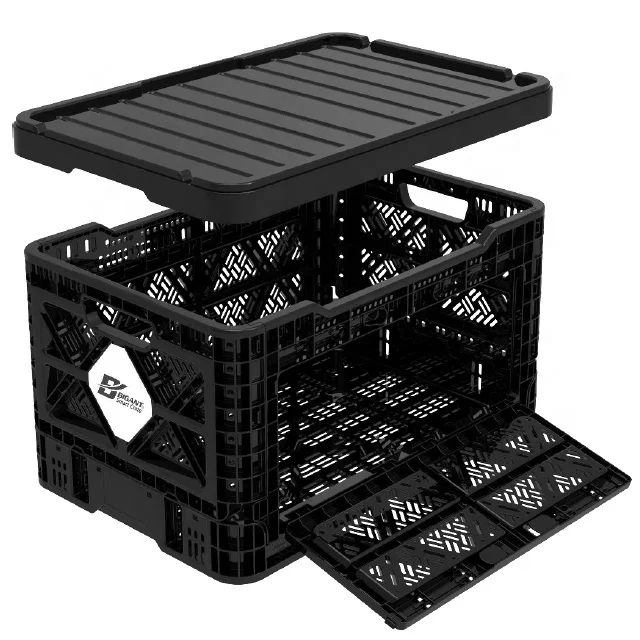 Smart Collapsible Crate Multi-purpose storage Stackable Crate Made in Korea Sturdy,Durable and Reliable