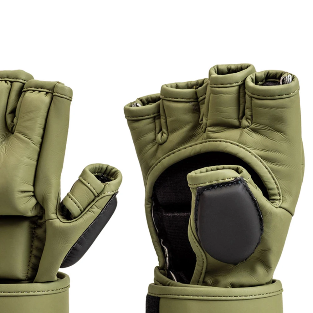 New Martial Arts Leather Boxing  MMA Gloves For Training / Muay Thai MMA Kick Boxing Gloves With Customized logo