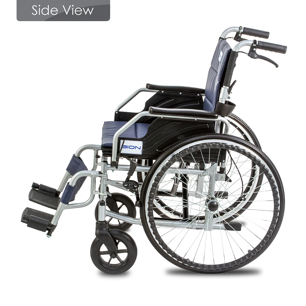 BION Ilight Wheelchair Seat Rehabilitation Therapy Supplies Aluminium Detachable Footrests;flip-up Armrests;foldable Backrest SG