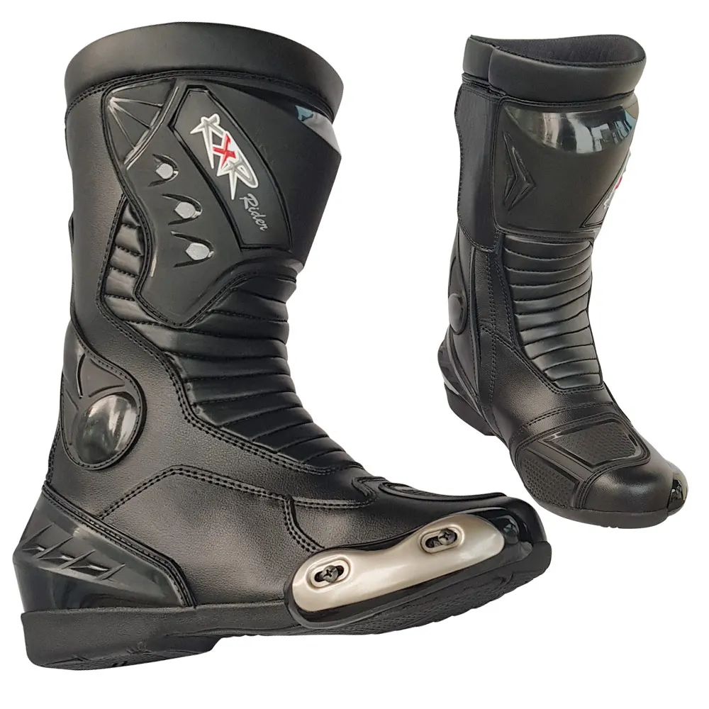 Motorbike Riding Boots Men And Women Motorcycle Leather Boots Touring Racing Sports Shoes For Sale