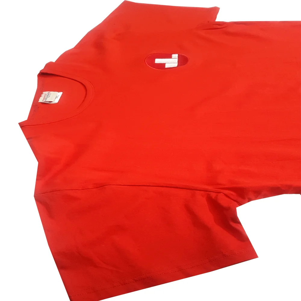 BEST QUALITY MENS RED COLOR CUSTOM LOGO T SHIRT