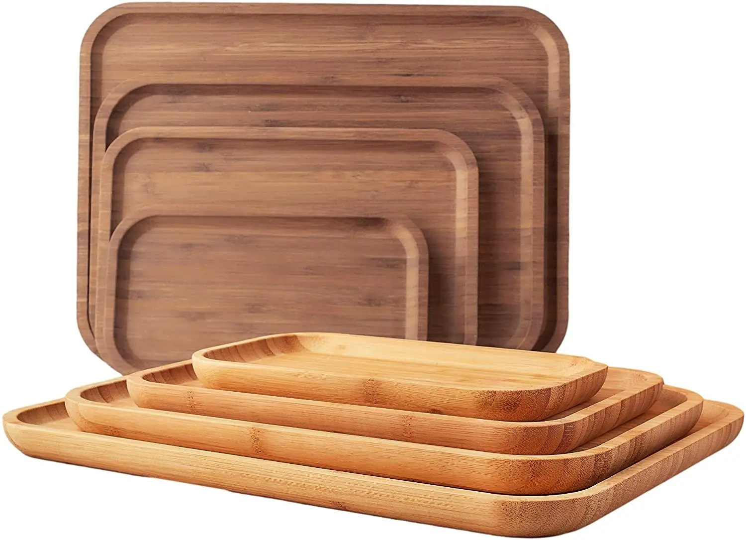 set 3 Bamboo tray from viet nam Wholesale Woven Fruit Storage Tray Decor Set Durable Round Serving Natural bamboo Tray